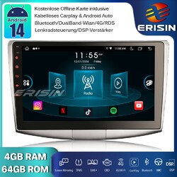 8-Kern Android 14 Autoradio GPS Navi CarPlay DAB+Wifi OBD für VW Passat CC B6 B7