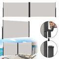 Grau Seitenmarkise Markise Windschutz Seitenrollo Sonnenschutz Sichtschutzwand
