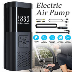8000mAh Akku Elektrische Luftpumpe Auto Reifen Druckluft Fahrrad Kompressor LCD