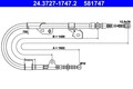 ATE HANDBREMSSEIL 1682mm HINTEN RECHTS passend für NISSAN ALMERA | 24.3727-1747.