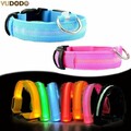 Nylon LED Hundehalsband, Nacht Sicherheit Blinklicht VERSTELLBAR leuchtend Hund