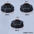 IBC Container Adapter Zubehör 1/2 3/4 1 Zoll Kappe Deckel Auslaufhahn Wasserhahn