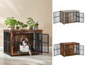 Hundekäfig Möbel, hochbelastbar, geschlossener Boden, Hundehaus 2 Türen indoor