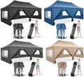 Pavillon Faltpavillon Wasserdicht 2x2m 3x3m 3x4,5m 3x6m UV-Schutz Partyzelt Grau