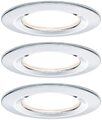 Paulmann EBL Set Nova Coin rund starr LED 3x6,5W 2700K 230V Chrom/Alu