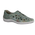 Waldläufer Henni 496003-252 Damen Halbschuh, Menta (Grün), Leder, - Bequeme