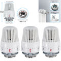 3x Thermostatkopf Heizkörper Regler Thermostat Kopf Heizung Ventil M30 x 1,5 DE