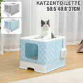 Groß Katzenklo Katzentoilette XXL mit Deckel Haubentoilette mit Schaufel 50cm DE