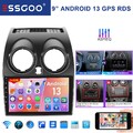 9" Autoradio GPS NAVI Android 14 1+32GB BT WIFI Für Nissan Qashqai J10 2007-2013
