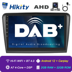 Android 12 DAB+ Autoradio Carplay GPS Navi Für Skoda Superb II Kombi 3T 2008-15