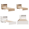 Massivholzbett Einzelbett Bettgestell Bett mit Regal ohne Matratze Kiefernholz