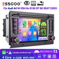 Android 13 Autoradio Carplay RDS GPS Navi Für Audi A4 S4 RS4 B6 B7 8E SEAT EXEO