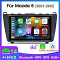 4+64G Autoradio Für Mazda 6 GH GG 2007-2012 Android 14 GPS Navi WIFI FM RDS FM 