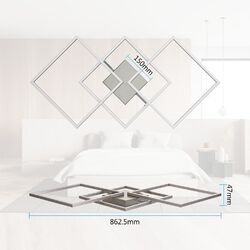 IMPTS LED Deckenleuchte Design Deckenlampe dimmbar mit Fernbedienung Wohnzimmer