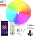 12V Neon LED Strip Streifen RGB Flex Schlauch Lichtband WIFI APP Control Dimmbar