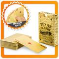 Gold Spielkarten Luxus Pokerkarten aus Plastik für Casino & Poker PVC Kunststoff