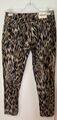 Ital. Please, Hose, Animal Print, Gabardine, Stretch, wie neu, Leopard, M, braun