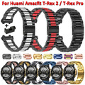 Für Huami Amazfit T-Rex 2/T-Rex Pro/T-Rex Edelstahl Armband Ersatz Uhrenarmband