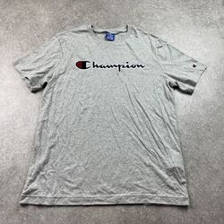 Herren Champion großes besticktes Logo-T-Shirt Größe XL 