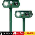 2STK Solar Tiervertreiber Ultraschall Abwehr Marder Katzen Hunde Abwehr Schreck