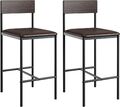 REDLIFE Barhocker 2er Set Barstühle Küchenstuhl Tresenhocker mit Rückenlehne