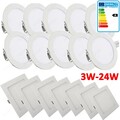 10x/20x LED Panel Einbaustrahler Deckenleuchte Einbauleuchte Ultraslim mit Trafo