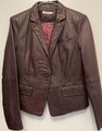 Christian Berg Echt Leder Jacke Blazer Gr. (40) 42 Weinrot Top