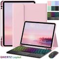 RGB Touchpad Tastatur Hülle Maus für iPad 5 6 7 8 9 10th Gen Pro 11 Air 3 4 5 6