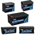 48V 24V 12V 100Ah/200Ah/300Ah  LiFePO4 Lithium Batterie mit BMS Wohnmobil Solar