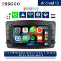 Carplay Autoradio Bluetooth Für Mercedes Benz C/CLK Klasse W203 W209 Android 13