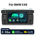 Android 12 Autoradio GPS Carplay SWC 2+32GB Für BMW 3er E46 318 320 325 M3 MG ZT