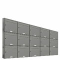 13er Premium Briefkasten Aluminiumgrau RAL 9007 für Außen Wand Postkasten 5x3