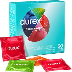 Durex Überrasch' Mich Kondome  – Mixpack – Großpackung (30 Stück)