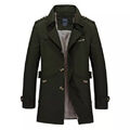 2024 Herren Winter Warm Formal Trenchcoat Lange Jacke Smart Work Tops