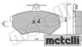 metelli 22-0050-2 Bremsbelagsatz für Scheibenbremse Bremsbelagsatz 