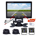 7" Farbmonitor RÜCKFAHRSYSTEM Mit Monitor 2 X Rückfahrkamera LKW 2 × 4Pin 10M DE