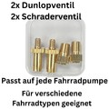 Fahrradventiladapter Ventiladapter Dunlopventil Schraderventil Reifenadapter 4x