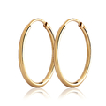 Paar Creolen 585 Gelbgold 14 Karat klassisches Ohrschmuck Gold Ohrringe