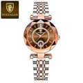 Frauen Uhr Damen Uhr  Luxus Quarz Diamant Keramik Stahl Uhren wasserdichte