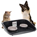 Futterstation Futternapf Wassernapf Napf Unterlage Futter Bar Matte Hunde Katzen
