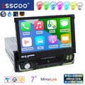 1DIN 7" Elektrischer Flip-Out Autoradio 4+64G AHD Bildschirm Bluetooth USB Radio