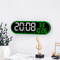 Großes LCD Display Fernbedienung LED Wanduhr Datum Temperatur Alarm