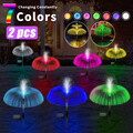 2PCS LED Solarleuchte Garten Dekor RGB Außen Solarlampe Quallen Flamme Licht DE