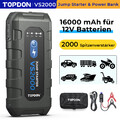 TOPDON VS2000 Auto KFZ Starthilfe Powerbank 12V Jump starter Ladegerät Booster