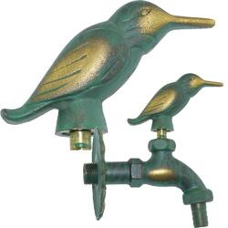 Nostalgie Auslaufventil 1/2 Zoll Wasserhahn Messing patiniert schwere Ausführung
