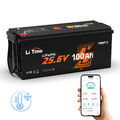 LiTime LiFePO4 100Ah 24V Lithium Batterie 2,560Wh Mit Bluetooth & Smart 100A BMS