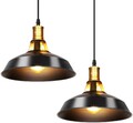 Pendellampe 2er Set Pendelleuchte E27 Deckenlampe Hängelampe Vintage Retro Eisen