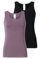 SCHIESSER Damen Trägertops Unterhemden Modern Multipacks Jersey Stretch 2er Pack
