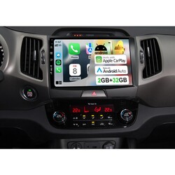Autoradio Android 14 Apple Carplay GPS Navi Für KIA Sportage 3 2010-2016 DAB+ BT