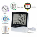 2x Digital Wetterstation Thermometer mit Außensensor LCD Innen Außen Thermometer